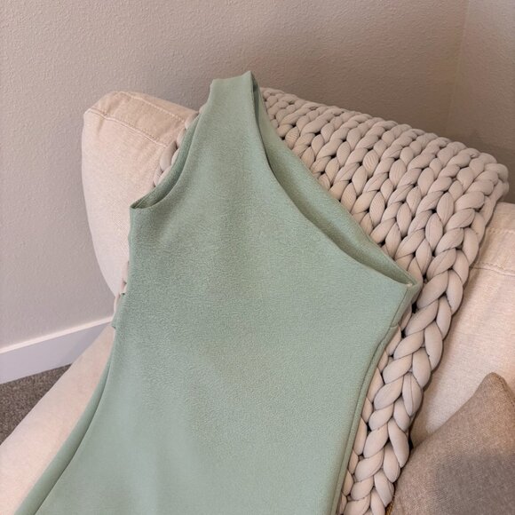 Petal & Pup Nadene One-Shoulder Midi Dress in Mint - Picture 8 of 14